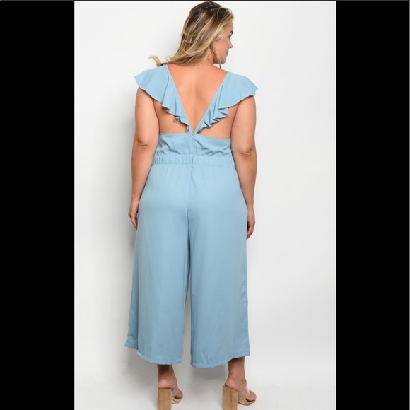 NWT Light Blue Jumpsuit - Picture 3 of 5